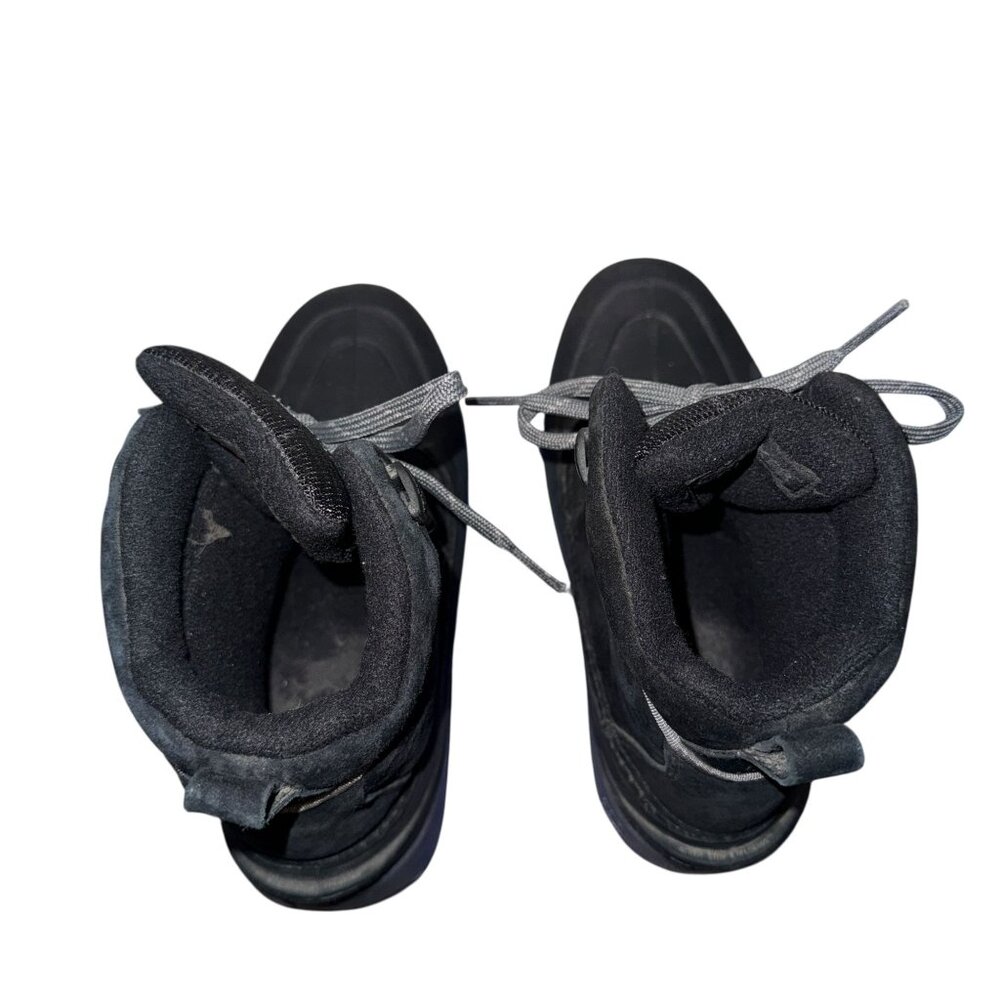 The North Face Heat Seeker Winter Snow Boots Boys 1 Black Leather Waterproof - Picture 8 of 10